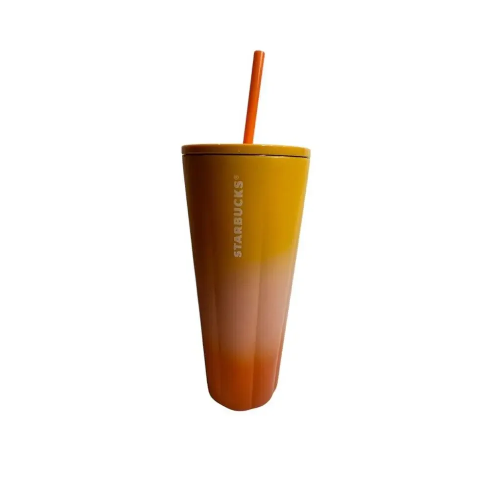 NEW Starbucks Orange Sherbet 2022 Tangerine Mango Ombré Tumbler Venti Cup 24 OZ